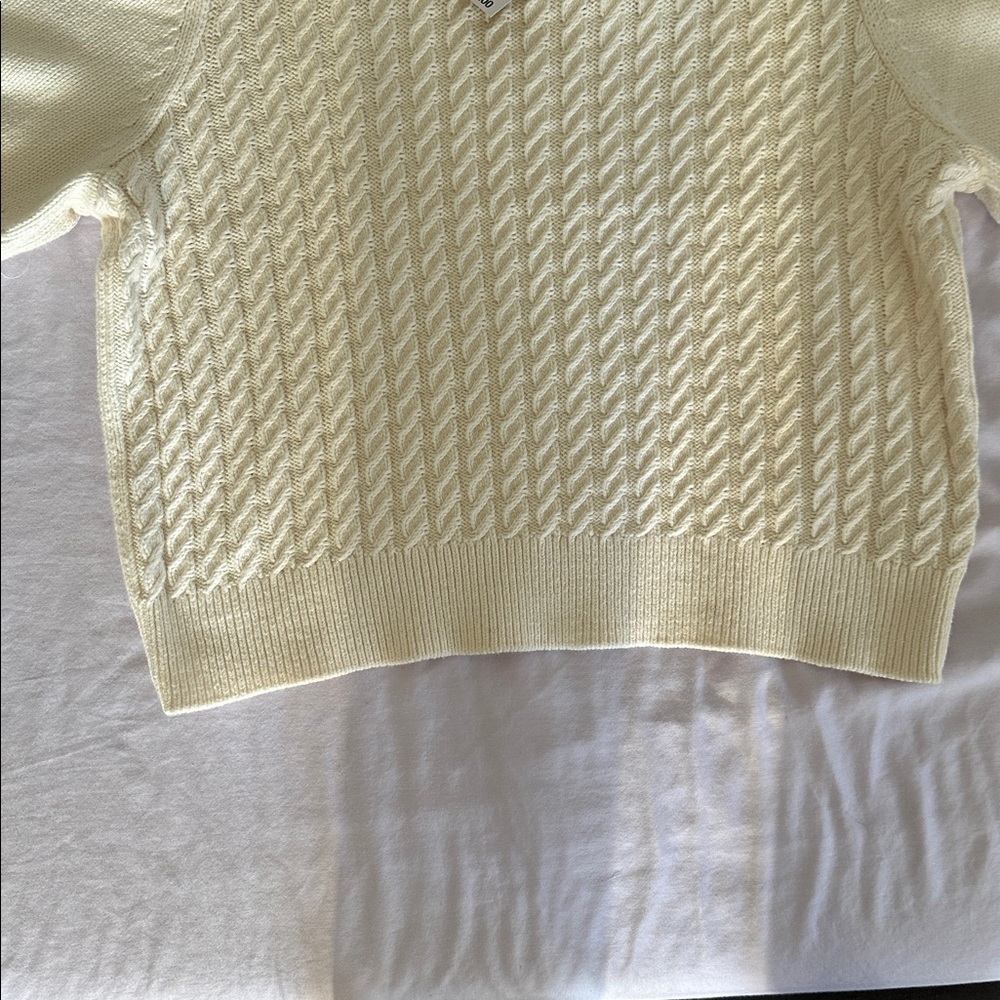 MICHAEL Michael Kors Cream Cable Knit Sweater - Picture 5 of 7